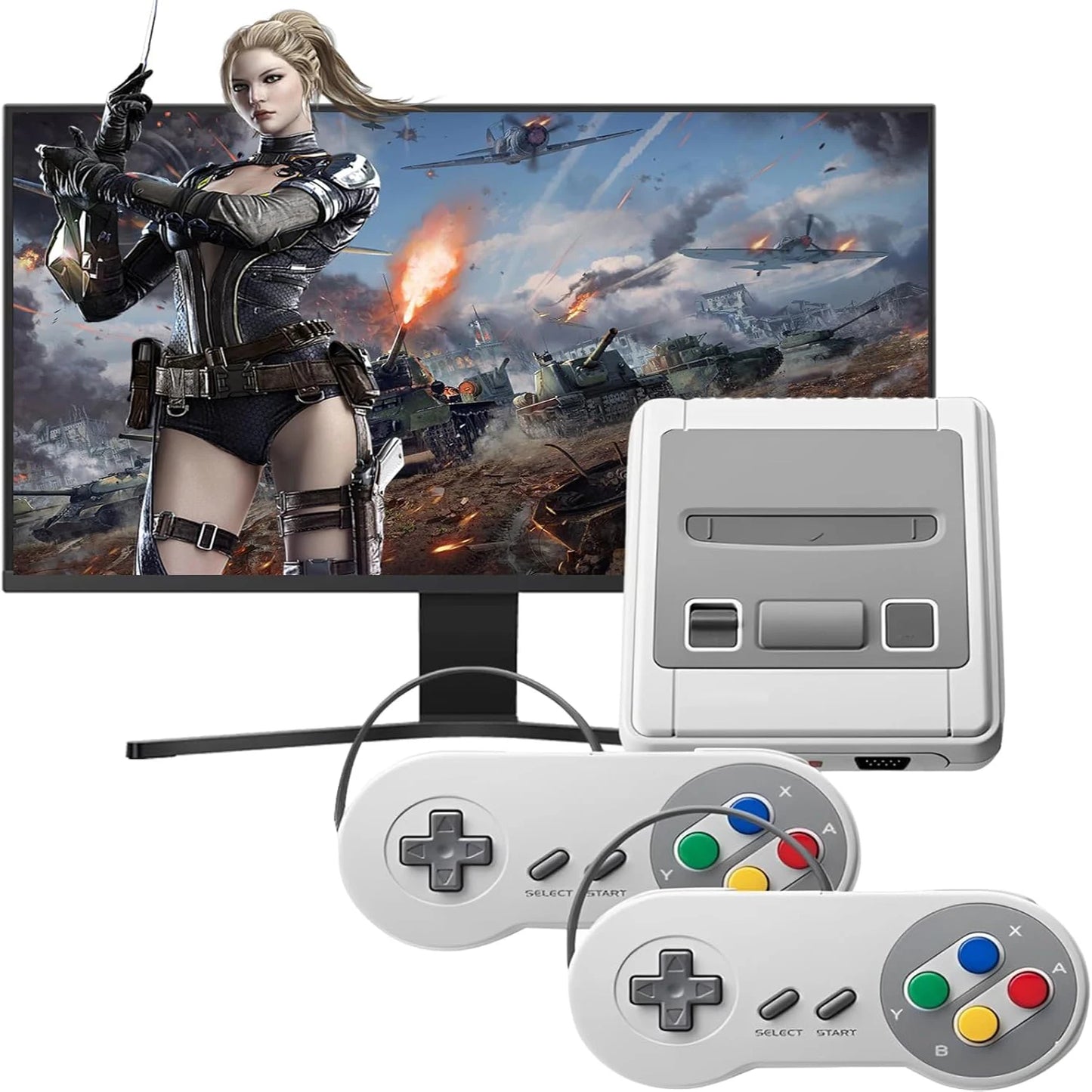 2025 Retro Game Console, Mini Video Game System, Built-in 620 Classic Games, Plug-and-Play TV Game Console with AV Output Port