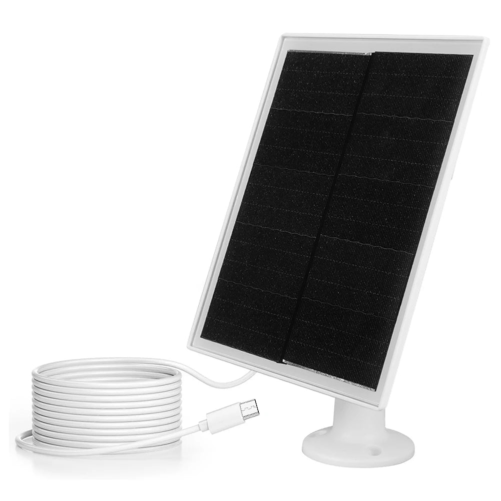20W 5V Shingled Solar Panel Polycrystalline Solar Panel Charger Micro USB/USB-C Port Waterproof for EufyCam 3/3C Security Camera