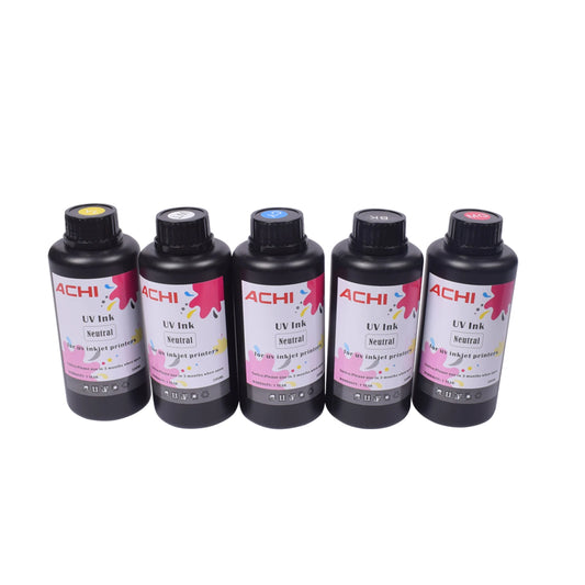 CMYKW 5*500ML UV Ink for R1390 L800 XP600 TX800 Printhead for UV A3 A4 A5 6090 Flatbed Inkjet Printer US Stock