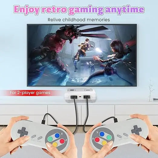 Retro Game Console - Classic, Vintage, Mini Game Console for Kids and Adults, Retro Classic 620 Game Console with 2 Controllers