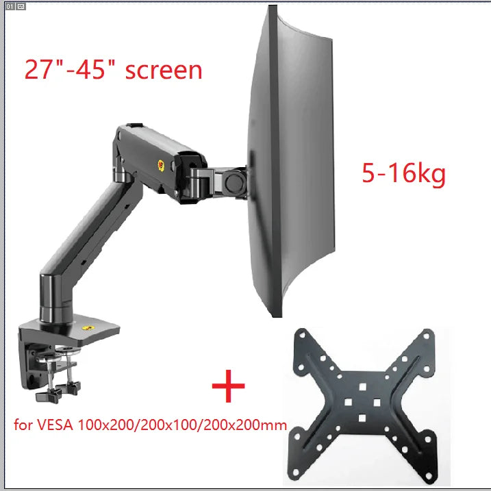 NB G50 mechanical Spring 27"-45" 42" big Screen Monitor Desktop Holder 360 Rotate 5-16kg ultra wide flat screen arc screen USB