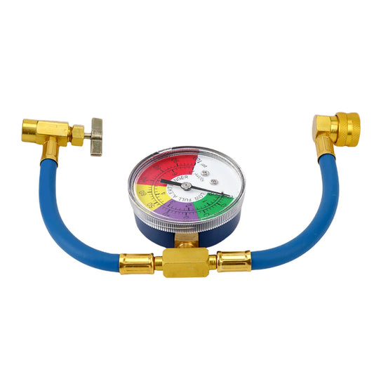 R134A Refrigerant Charging Hose with Pressure Gauge Car Refrigerant Charging Pipe Refrigerant Gas Refill for Car Automobile