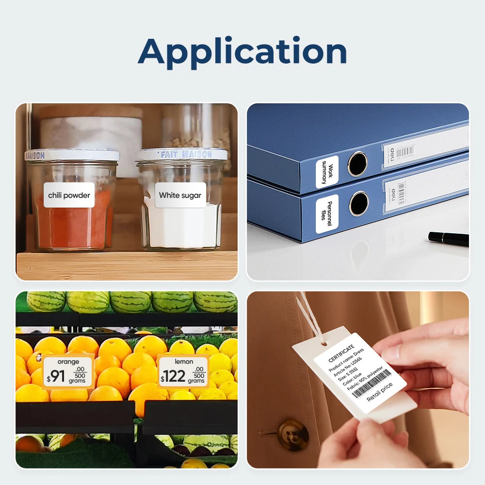 Niimbot B1 Label Maker Bluetooth Portable 2 inch Thermal Label Printer with Large Waterproof Tape for Small Business Office Home