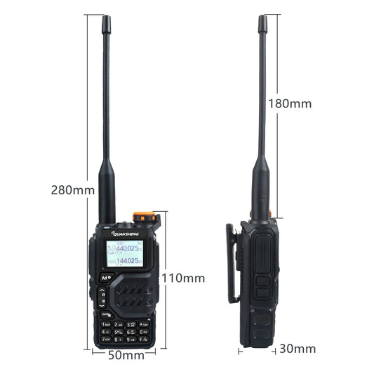 Quansheng 50-600MHz RX Walkie Talkie UV-K5 VHFUHF 136-174MHz 400-470MHz RX TX Both DTMF VOX FM Air Band Wireless Freq Copy Radio