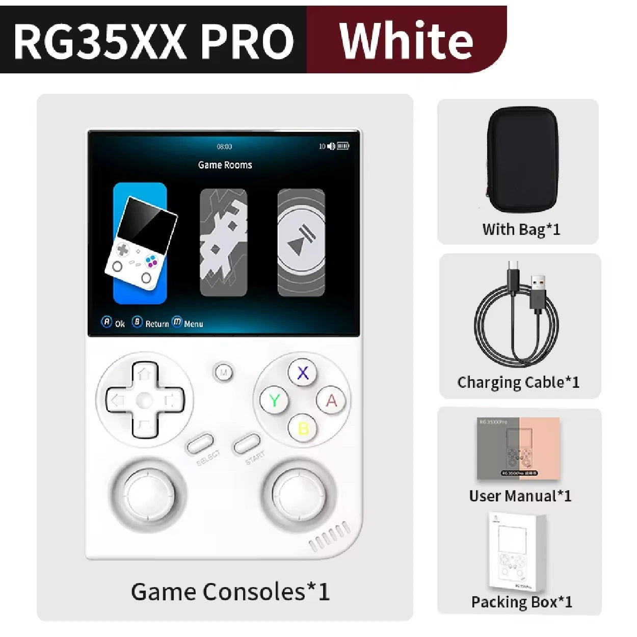 Anbernic RG35XX Pro Retro Handheld Game Console RG 35XXPro Retro Video Game Consoles Linux 64-bit Support WiFi PSP Game 256G 5G