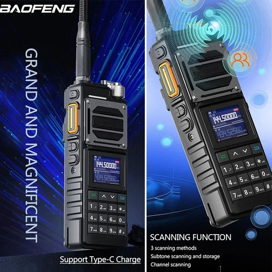 Baofeng UV-25 Air Band Walkie Talkie Wireless Copy Frequency NOAA Type-C Charger AM Long Range UHF VHF 999CH Ham Two Way Radio
