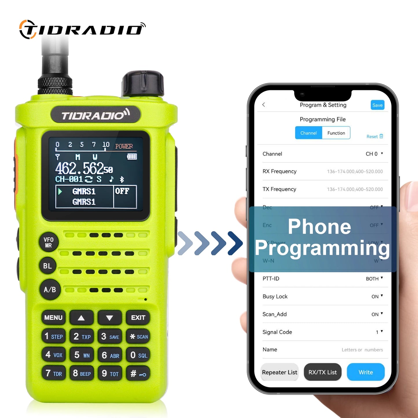 2nd Gen TIDRADIO TD-H8 10W Profession Walkie Talkie Long Range Emergency Radio Portable Two Way Radio Receiver Search Repeaters