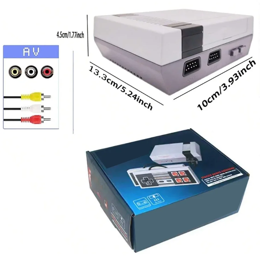 Retro Game Console, Mini Video Game System, Built-in 620 Classic Games, Plug-and-Play TV Game Console with AV Output Port