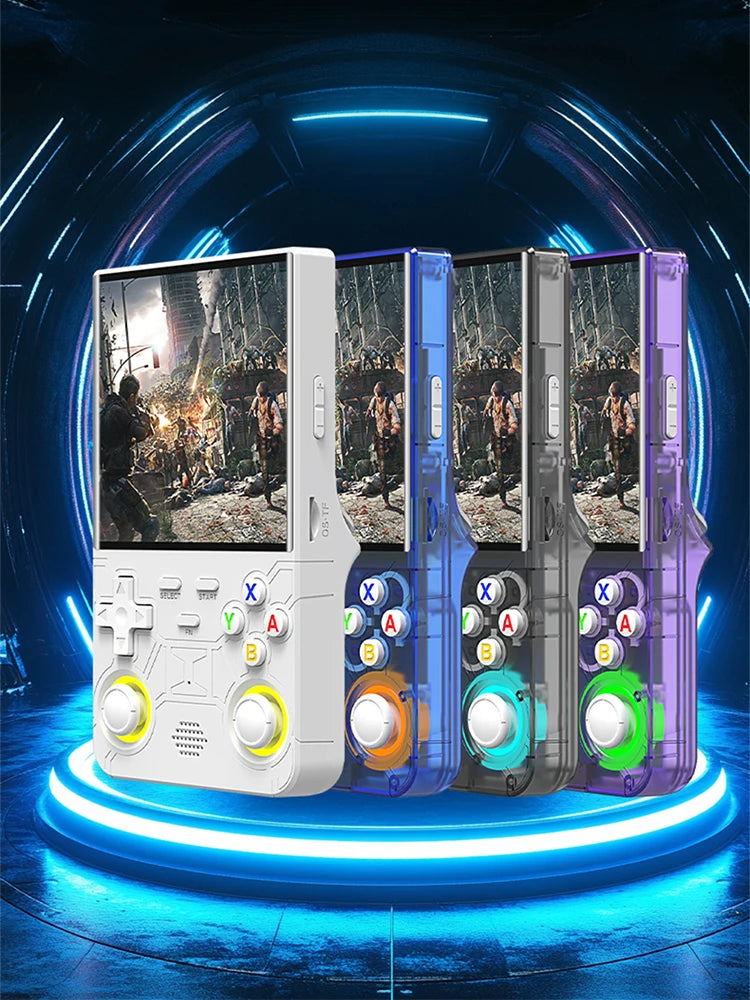 R36 Ultra Retro Handheld Game Console 4.0 Inch IPS Screen Portable Video Game Player Portable Pocket Video Player Gift for Kids