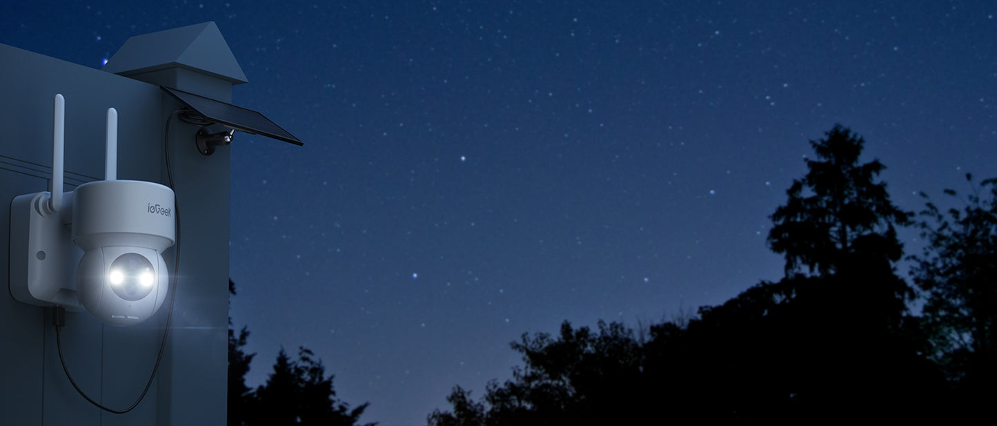 BOIFUN  2K WiFi-Wireless Outdoor Home Security Camera with Solar Panel, Two-Way Audio, Night Vision , 14400mAh Internal Battery