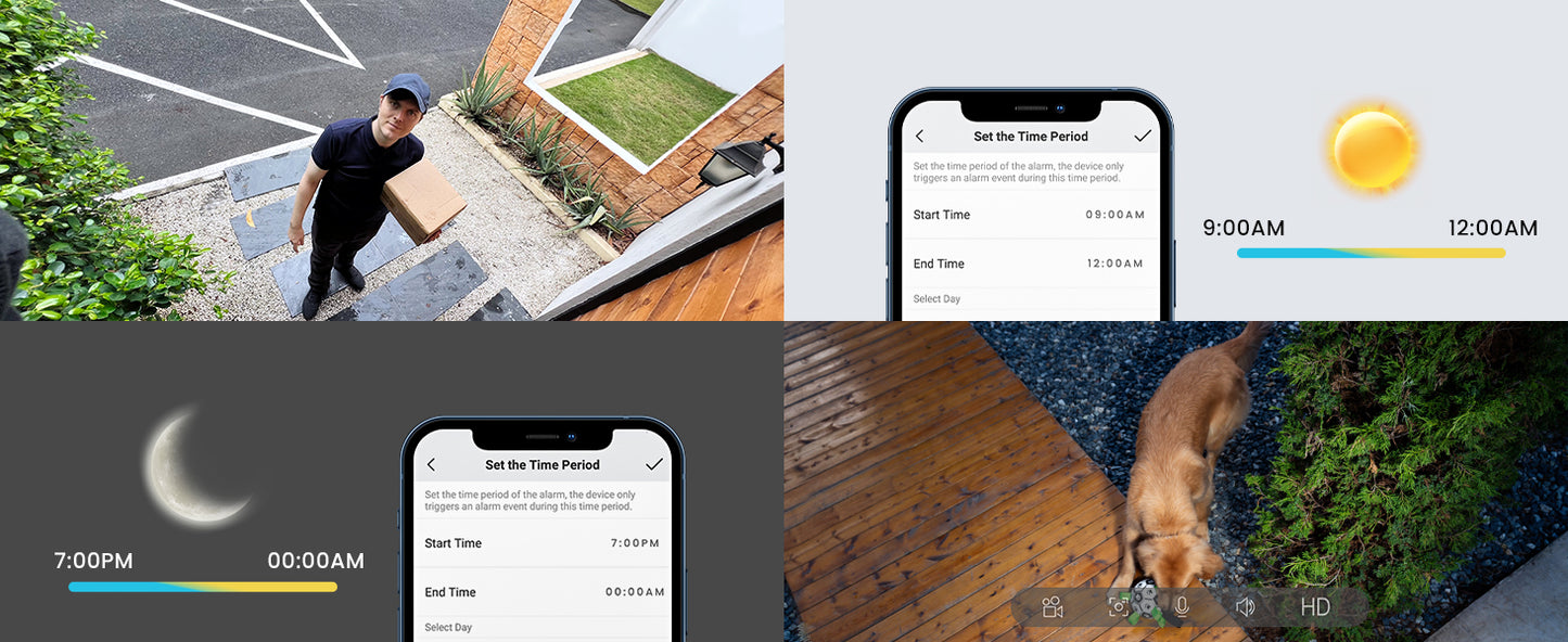 ieGeek 2K Wireless Security Camera Outdoor Colorful Night Vision, Rechargeable Battery CCTV Camera Systems, WiFi Home
