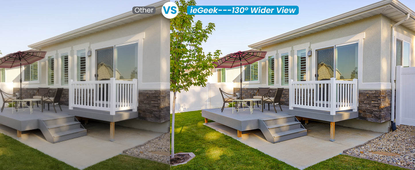 ieGeek 2K Wireless Security Camera Outdoor Colorful Night Vision, Rechargeable Battery CCTV Camera Systems, WiFi Home