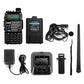 BAOFENG UV-5R+ Plus Two Way Radio, Long Range for Adults Rechargeable with Earpiece, Walkie Talkie，144-148 420-450MHz, Qualette