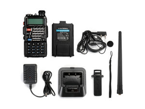 BAOFENG UV-5R+ Plus Two Way Radio, Long Range for Adults Rechargeable with Earpiece, Walkie Talkie，144-148 420-450MHz, Qualette