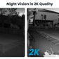 ieGeek 2K Wireless Security Camera Outdoor Colorful Night Vision, Rechargeable Battery CCTV Camera Systems, WiFi Home