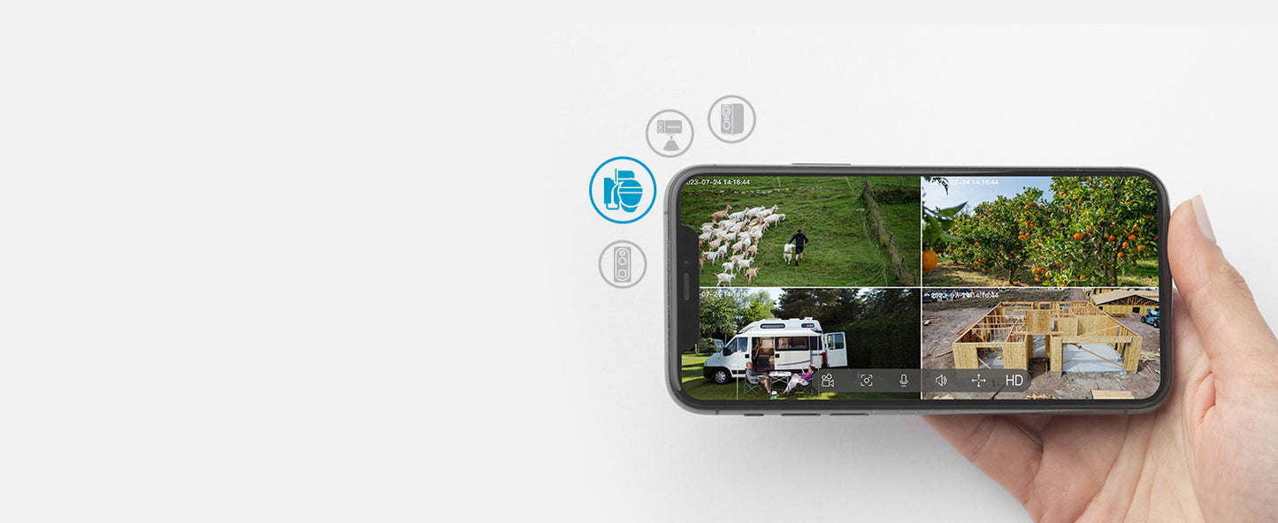 ieGeek 4G/3G LTE Outdoor Solar Wireless Surveillance Camera, 2K IP Camera SIM Card with 10000mAh Battery, Color Night Vision