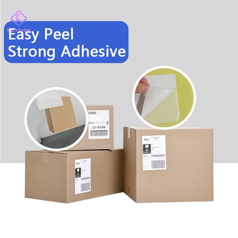 500/2000 Sheets KAYSION 4x6in Commercial Grade Thermal Shipping Label-Waterproof Folding Address Label For E-commerce & Shipping