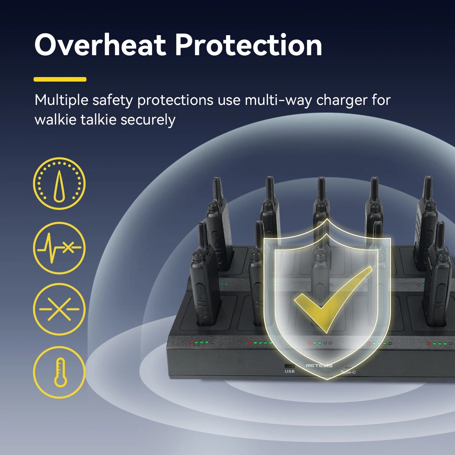 10 Pcs Wholesale Mini Walkie Talkie Retevis Rechargeable Walkie-talkies Two-way Radio RT622 PMR446 Radio Hotel Restaurant Retail