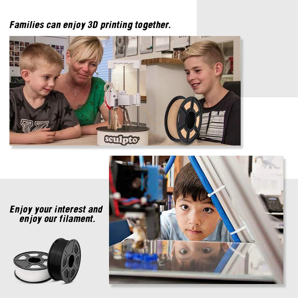 SUNLU 2KG PLA/PLA PLUS/PLA+2.0 Filament 1.75mm 1KG Without Tray 3D Printer Filament for 3D Printer& 3D Pen，Refll Filament