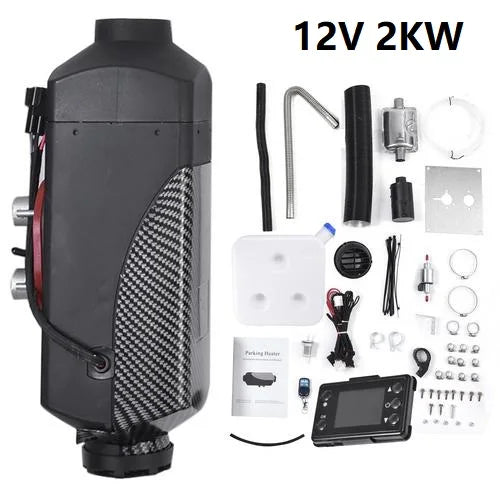 Low Noise Car Heater 2KW 12V/Air Heater With LCD Remote Control Integrated Parking Heater RV Truck Boat