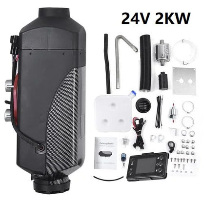 Low Noise Car Heater 2KW 12V/Air Heater With LCD Remote Control Integrated Parking Heater RV Truck Boat