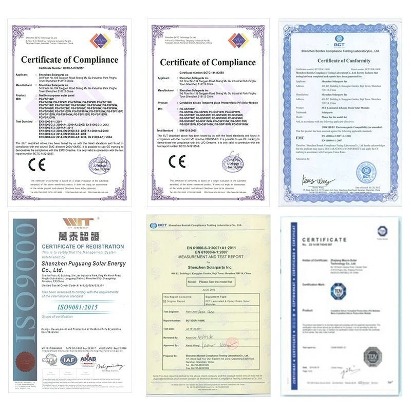 Rigid 1000W 600W 500W Solar Panel Photovoltaic Module 400W 300W 200W 100W 19.8V Monocrystalline Solar Panels Battery Charger