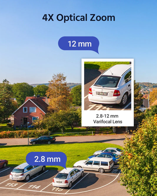 ANNKE 4MP Super HD PoE Network PTZ IP Security Camera with 2.8-12mm 4X Motorized Optical Zoom H.265+ Indoor Outdoor IP Camera