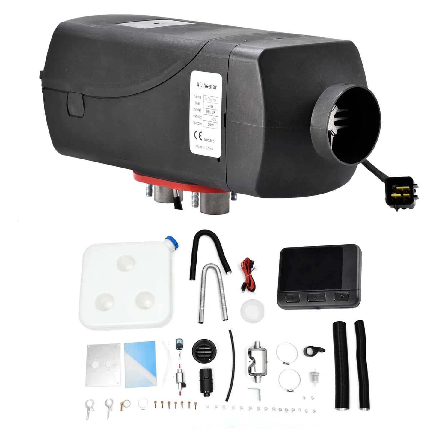 Low Noise Car Heater 2KW 12V/Air Heater With LCD Remote Control Integrated Parking Heater RV Truck Boat