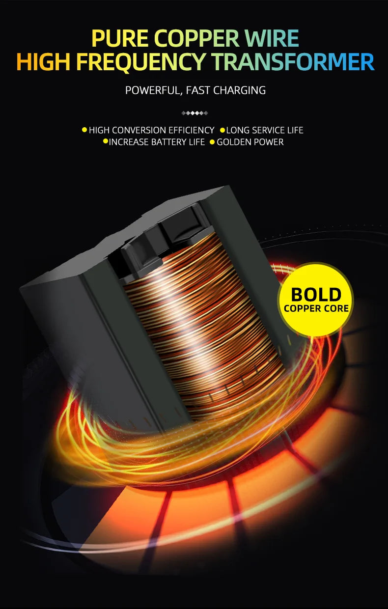 12V 7A Full Automatic Battery Charge Machine LCD Display 7 Stage Smart Car Battery Charger for Car Motorcycle with Pulse Repair