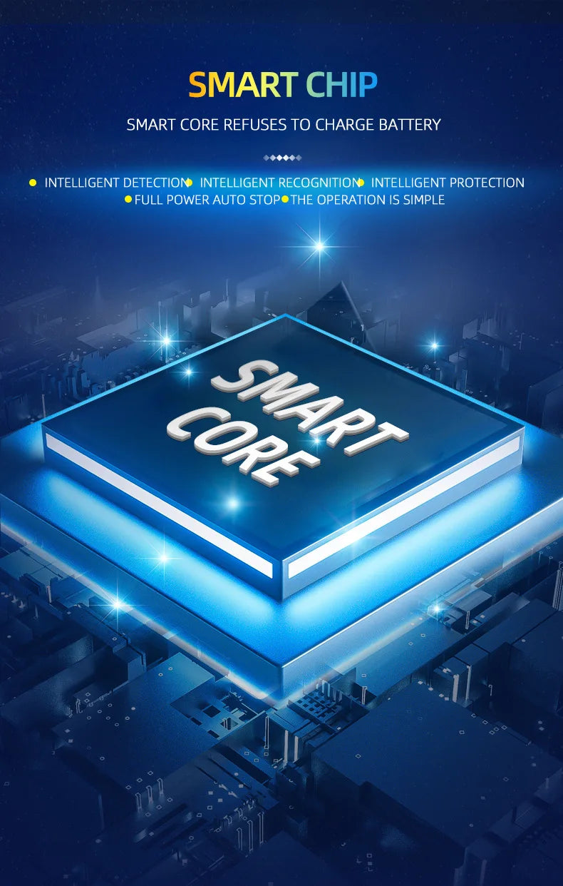 12V 7A Full Automatic Battery Charge Machine LCD Display 7 Stage Smart Car Battery Charger for Car Motorcycle with Pulse Repair