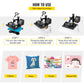 SucceBuy 12x10Inch Dual Digital Heat Press Machine 650W Swing Away 360 Degree Rotation Transfer Sublimation Printing for T-Shirt
