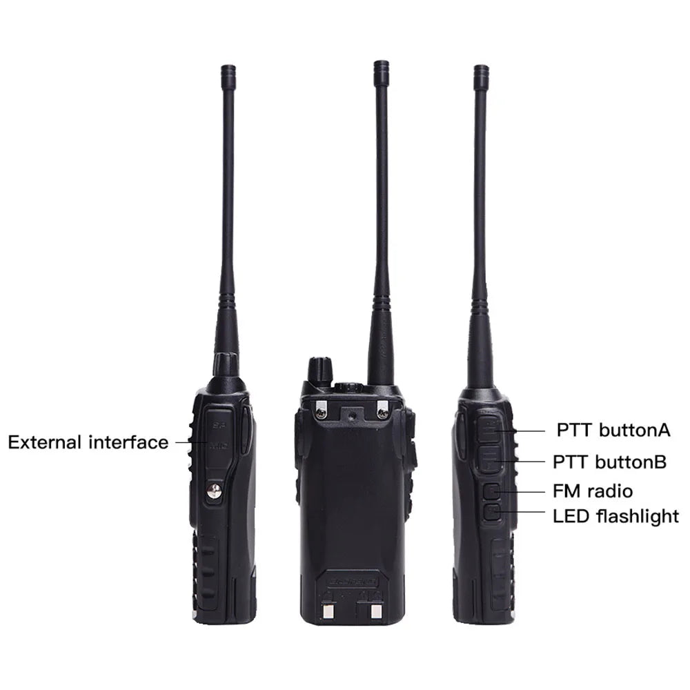 2PCS Baofeng UV-82 5W Dual Band 136-174 & 400-520MHz Walkie Talkie UV82 128 Channels CTCSS DCS Portable Ham Radio