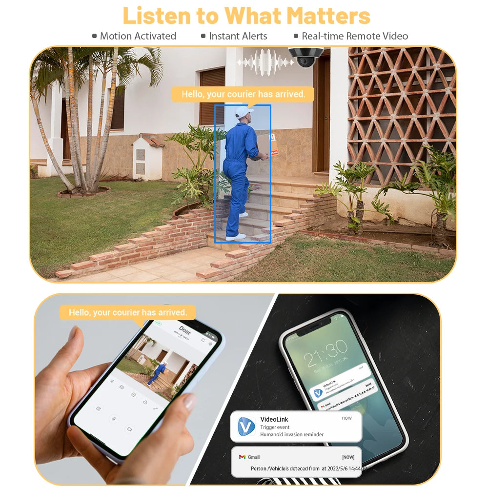 Vikylin Hik compatible 3X Zoom 6MP Dome PTZ IP Camera IR Night Vision MD2.0 IP66 Home Video Surveillance CCTV Security Camera