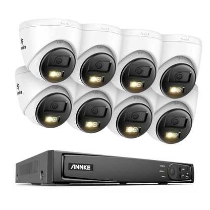 ANNKE 8CH 4K Ultra HD POE Network Video Security System 8MP H.265+ IP Camera Support Two Way Audio human & Vehicle Detection 4MM