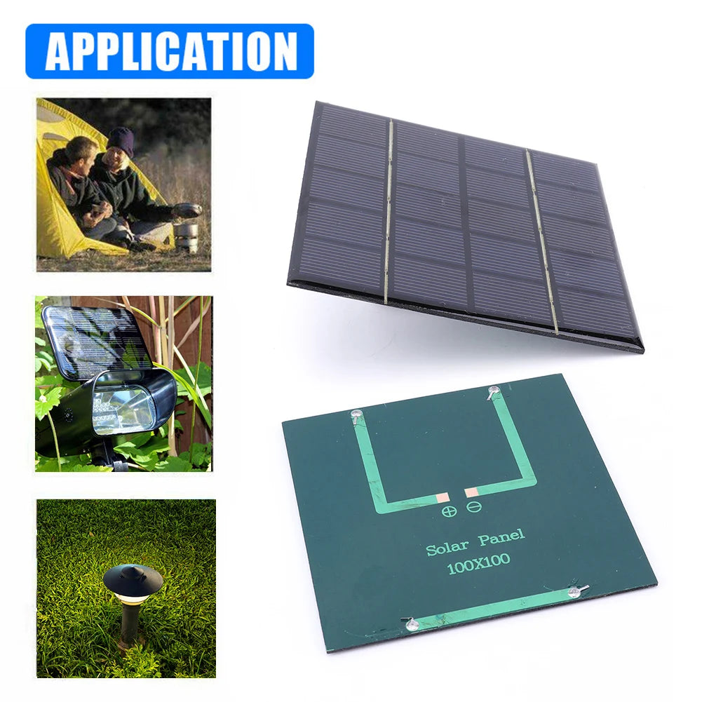 2-10pc Portable Solar Panel 3W 5V Micro Solar Board Fast Charger Polysilicon DIY Solar Cells System Mini Outdoor Battery Charger