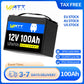 Wattcycle 12V 100AH LiFePO4 Lithium Iron Phosphate Battery Built-in 100A BMS For RV/ Yacht/ Camping/ Off-Grid/ Back-up Power
