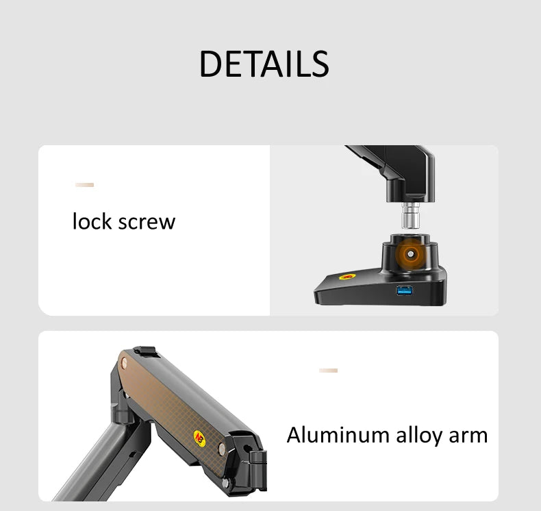 NB G50 mechanical Spring 27"-45" 42" big Screen Monitor Desktop Holder 360 Rotate 5-16kg ultra wide flat screen arc screen USB