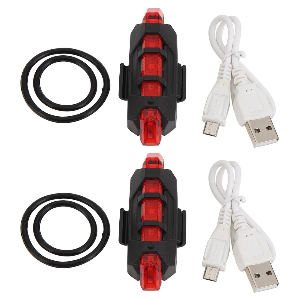 2pcs Practical Scooter Warning Light Electric Scooter Night Safety High-brightness Taillight Waterproof LED Flashlight