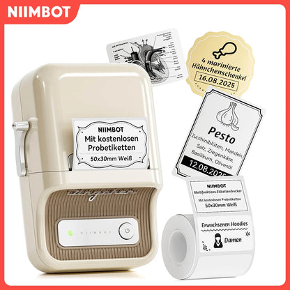 Niimbot B21 Thermal Label Maker Pocket Self-adhesive Paper Printer 20-50mm Print Width Label Machine for Business Home Office