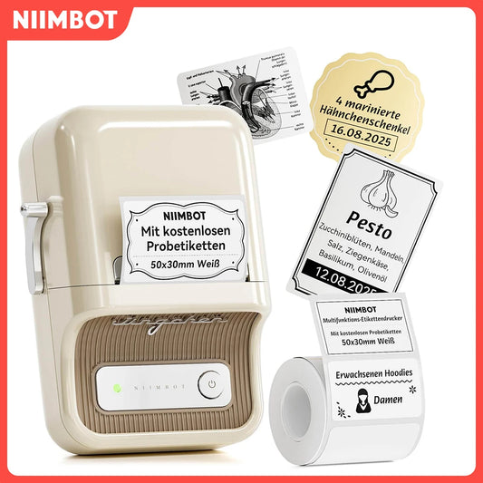Niimbot B21 Thermal Label Maker Pocket Self-adhesive Paper Printer 20-50mm Print Width Label Machine for Business Home Office
