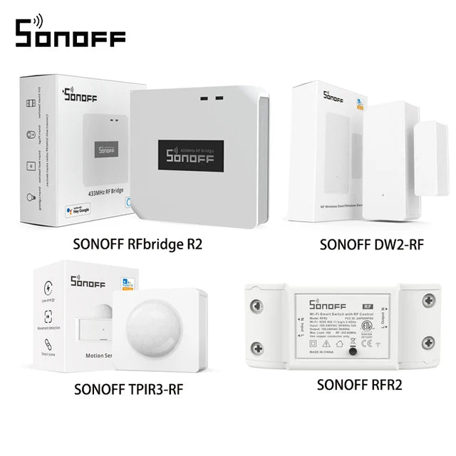 SONOFF RF Bridge R2 433MHz DW2 Door Window PIR3 Motion Sensor SONOFF RF Sensor Kit Works With eWeLink APP Google Home Alexa
