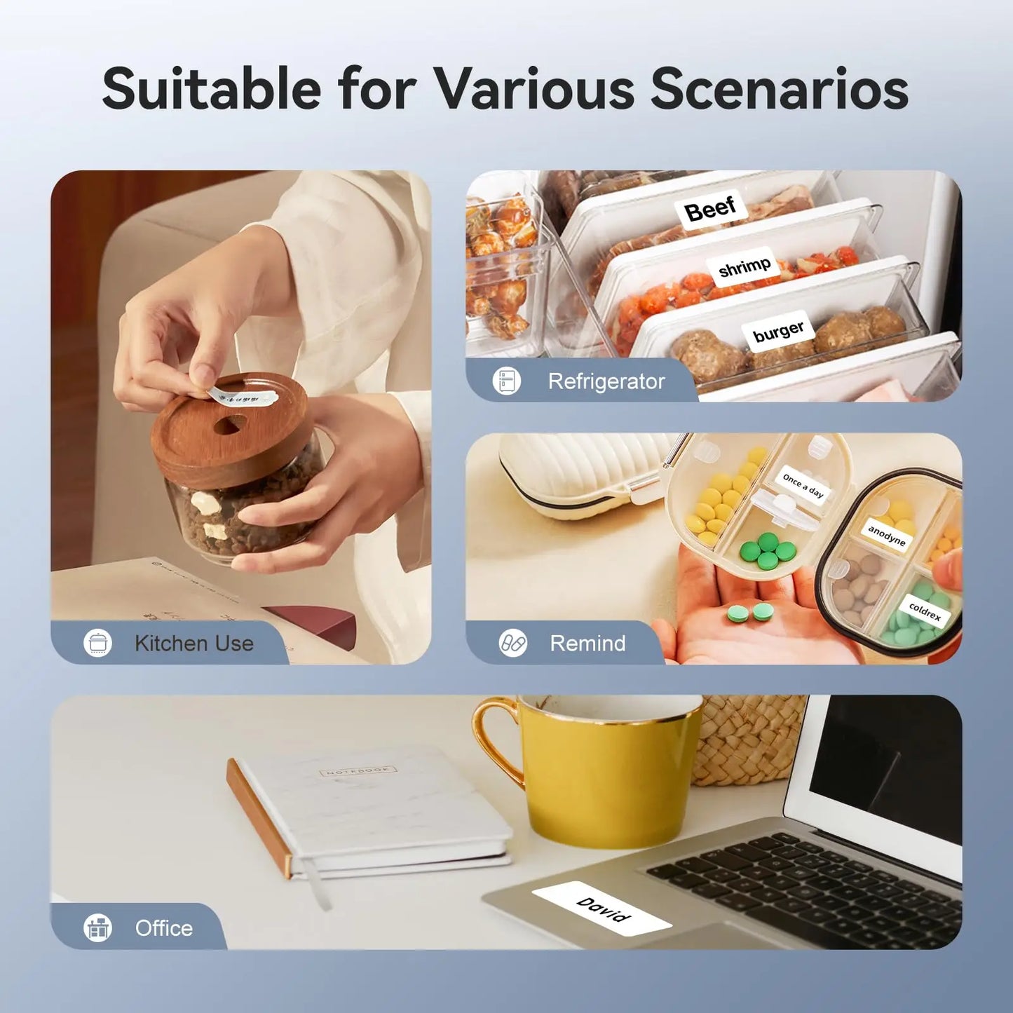 Niimbot 300 DPI High Definition Label Printer Upgraded D11 Wireless Thermal Label Maker Self-Adhesive Labeling Machine