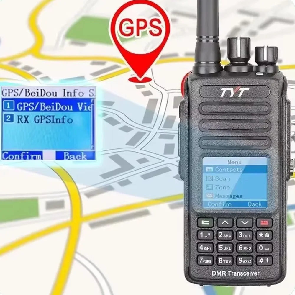 TYT MD-UV390 10W GPS PLUS DMR Digital Radio 5W/10W GPS AES256 Encryption Optional IP67 VHF/UHF Dual Band Digitale Walkie Talkie