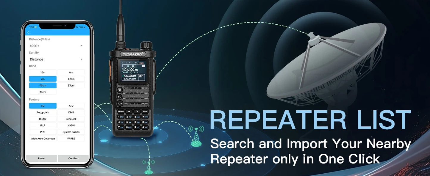 2nd Gen TIDRADIO TD-H8 10W Profession Walkie Talkie Long Range Emergency Radio Portable Two Way Radio Receiver Search Repeaters