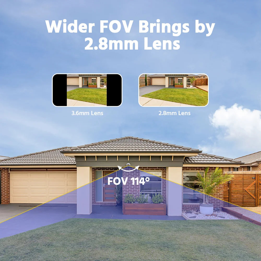 Annke H500 8CH 3K IR Ultra HD IP PoE Camera Dual Light Outdoor PoE Security Camera 265+ Two Way Audio 2.8MM Lens Human & Vehicle