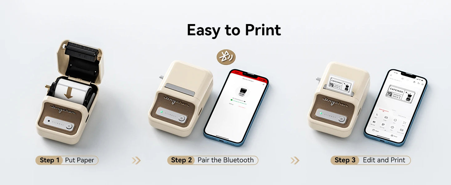 Niimbot B21 Thermal Label Maker Pocket Self-adhesive Paper Printer 20-50mm Print Width Label Machine for Business Home Office