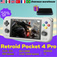 Retroid Pocket 4 Pro RP 4Pro Handheld Game Console Retro Video Game Consoles 4.7Inch Touch Screen 8G+128G tAndroid13 PSP PS2gift