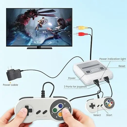 Retro Game Console - Classic, Vintage, Mini Game Console for Kids and Adults, Retro Classic 620 Game Console with 2 Controllers