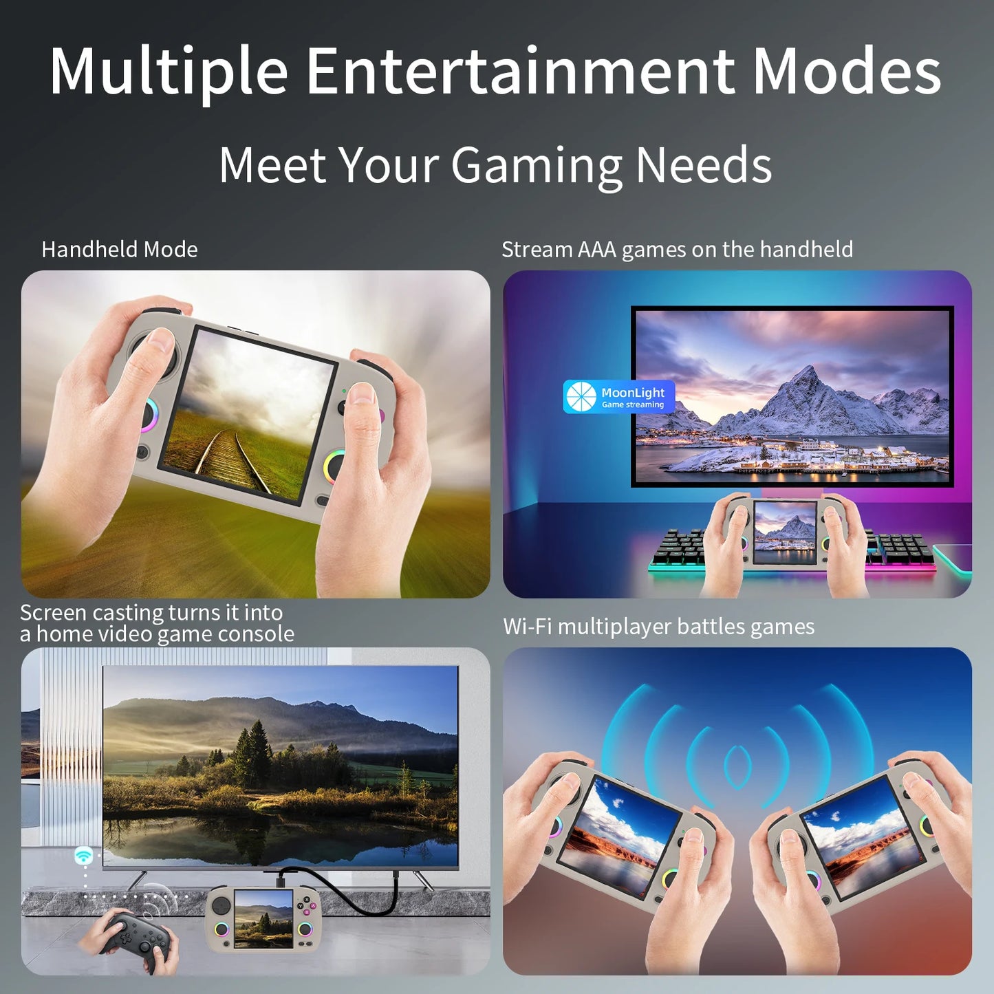 ANBERNIC RG CUBEXX Handheld Game Console 3.95''IPS Screen Linux System Video Output WiliWili Ebook Reader Multi-function Console