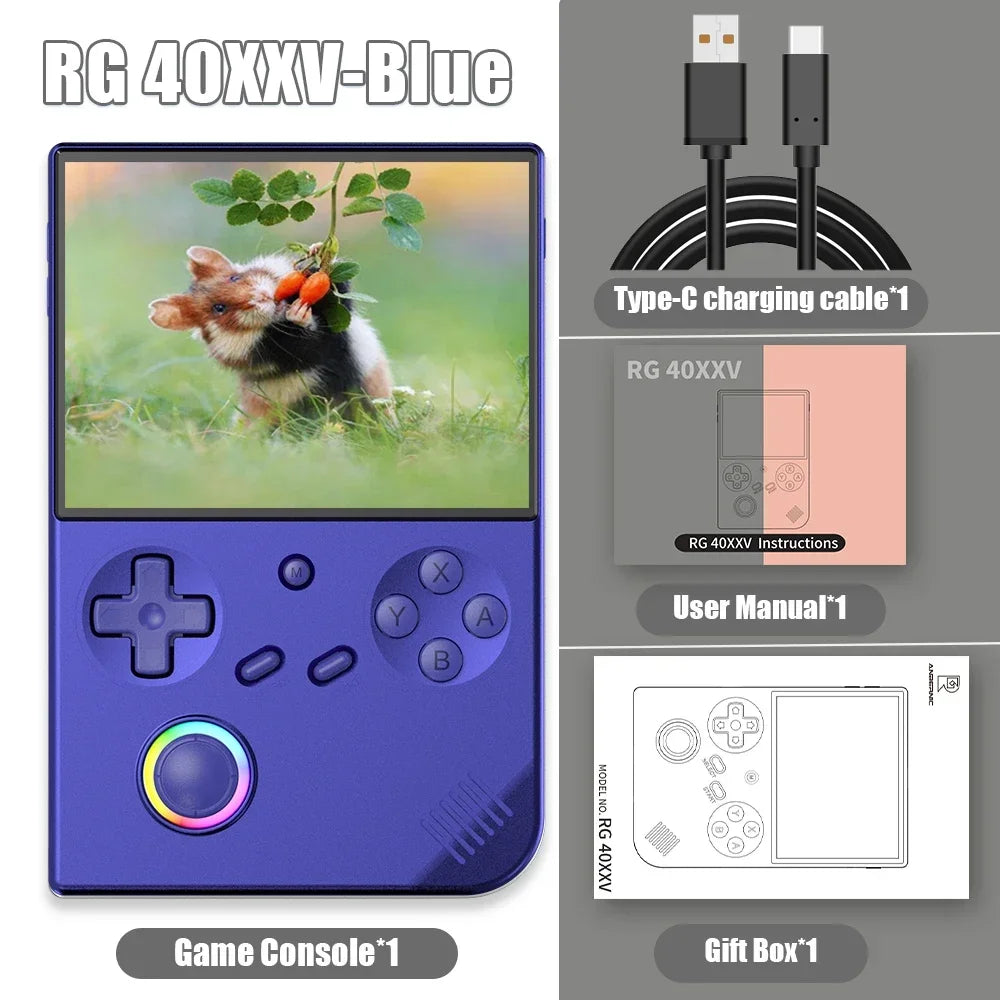 ANBERNIC RG40XXV Retro Handheld Game Console 4.0'' IPS Screen 64 Bit Linux 5G WiFi Bluetooth HD-Support Output PSP Game